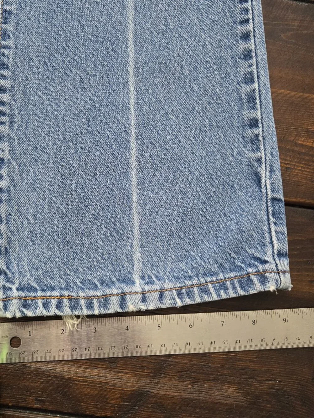 Levis 517 Bootcut Jeans Mens 34X33 Blue Denim Light Wash Patched Mexico Y2K